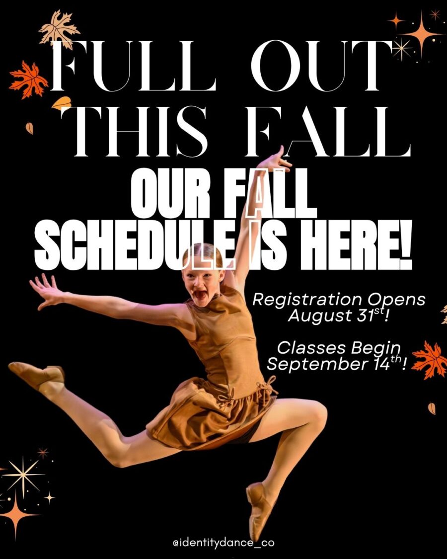 Identity Dance Fall Schedule 2026